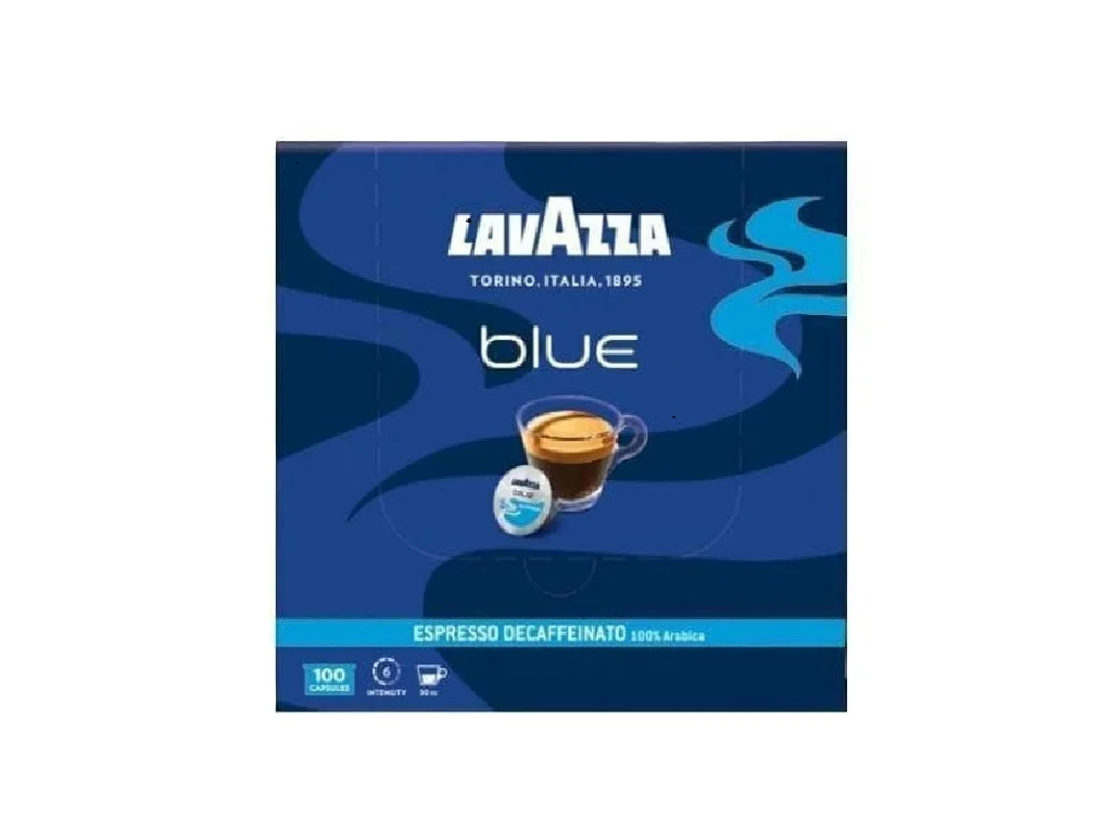 Kutija Lavazza Blue Espresso Decaffeinato Soave bez kofeina, 100% Arabica, 100 kom